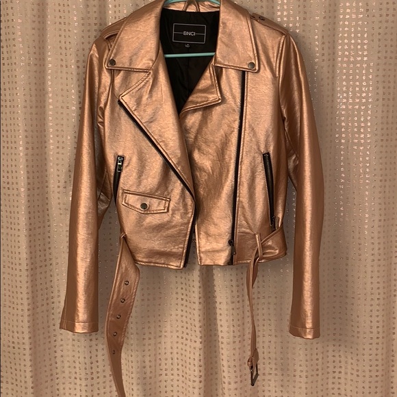 Buckle Jackets & Blazers - Edgy metallic jacket